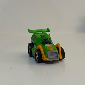 Paw Patrol Green Racer with Yellow Accents and Character